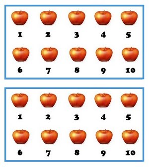 Two boxes of ten apples each.