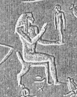 Isis holding Horus from the Egyptian Dendera Temple
